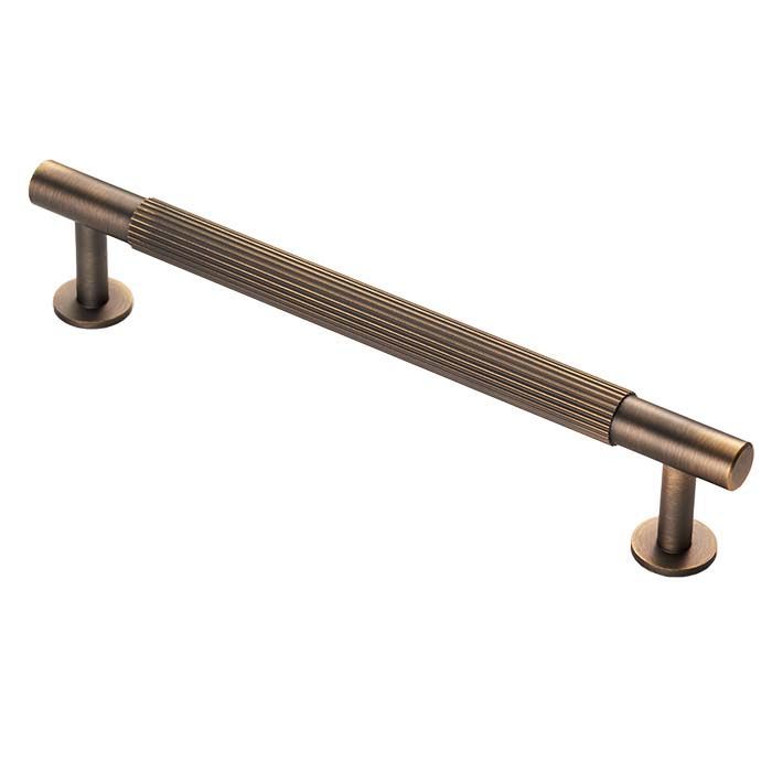 Antique Brass 190mm Lines Pull Handle | FTD710CAB