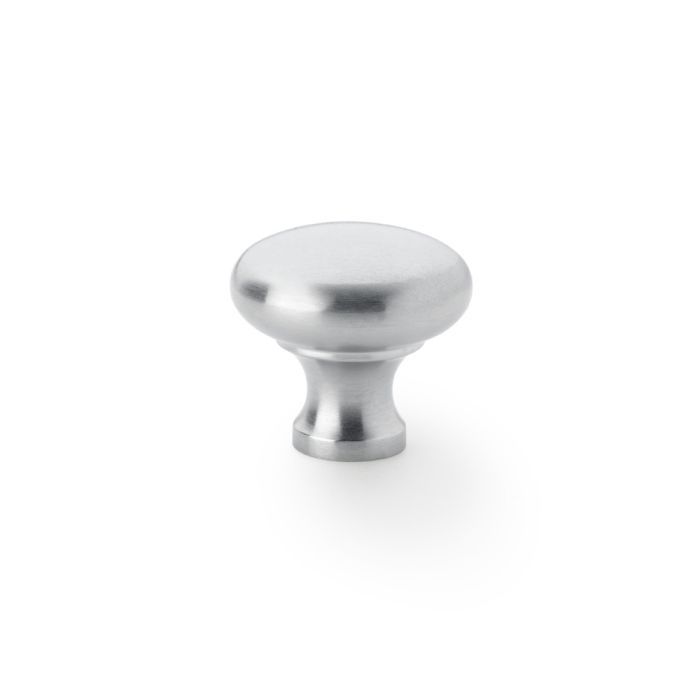 A&W Satin Chrome 32mm Wade Round Cupboard Knob | AW836-32-SC