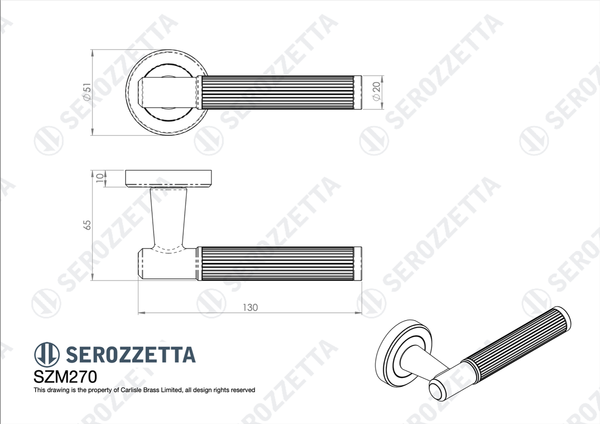 Set Matt Black Image Lines Lever | SZM270MB