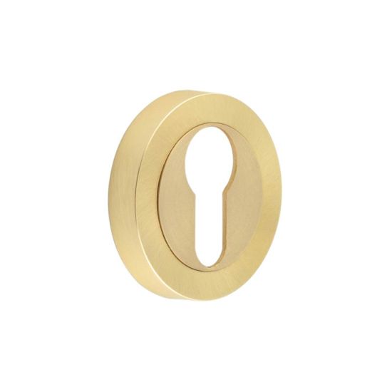 Jedo Satin Brass 50mm Euro Escutcheon | JV503ESB
