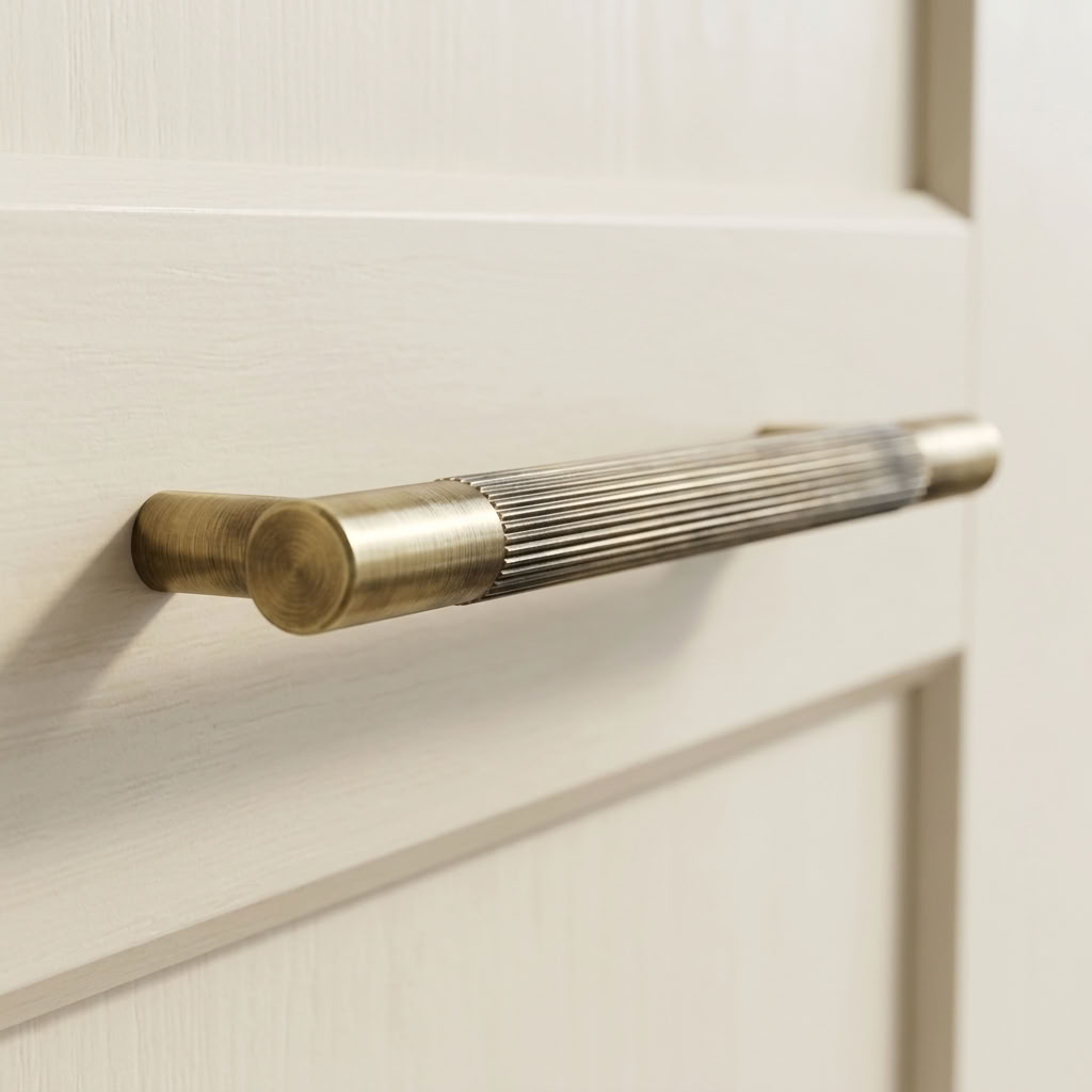 Antique Brass Linear T Bar Pull Handle - 160mm c/c | IXC710CAB