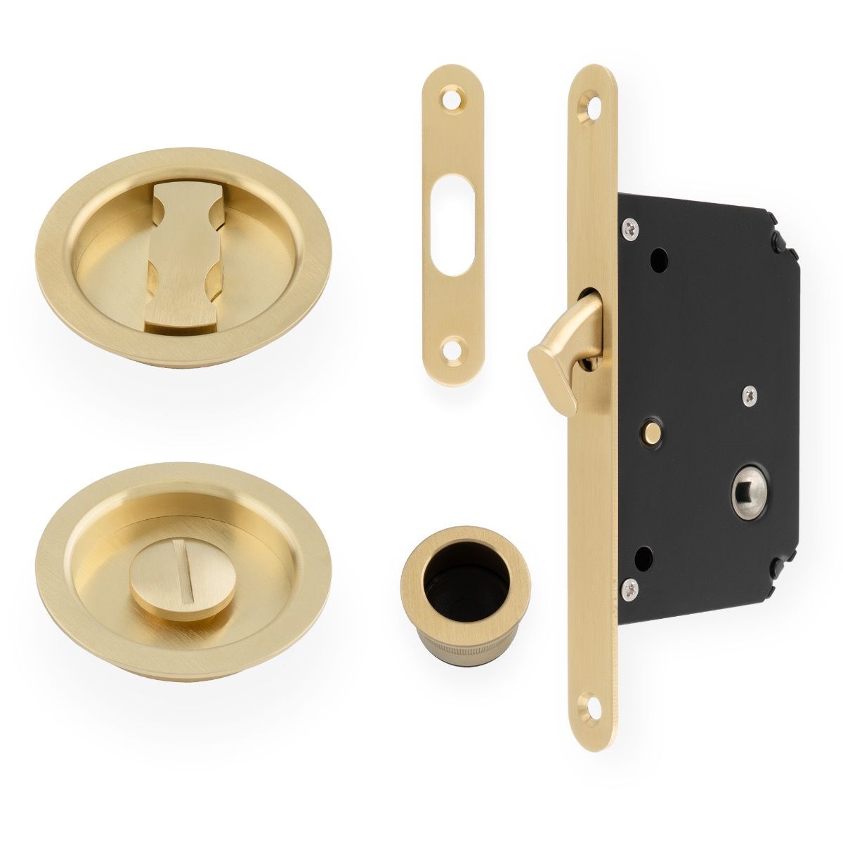 AW Satin Brass PVD Sliding Door Locking Kit | AW110RSBPVD