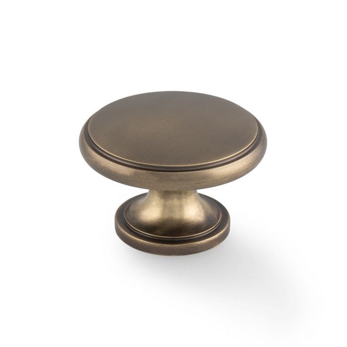 A&W Antique Brass Cambridge Round Cupboard Knob | AW849-38-AB