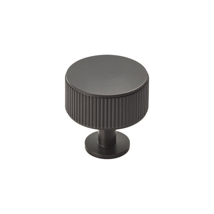 Matt Black 35mm Lines Cupboard Knob | FTD713MB