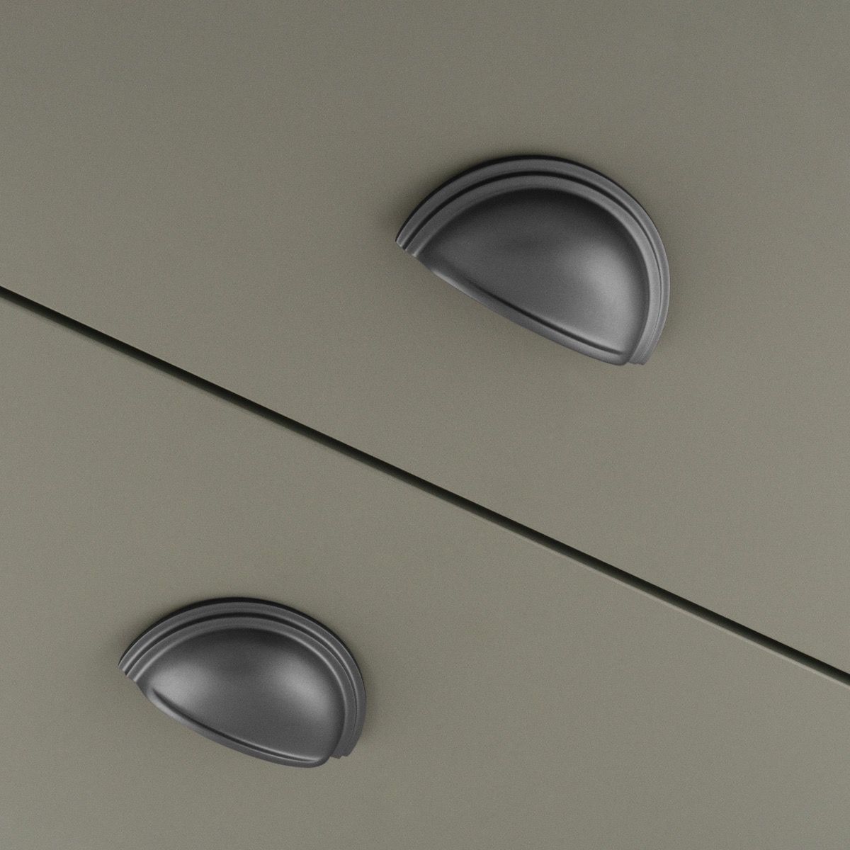 Anthracite 76mm Victorian Cup Pull | C47ANT