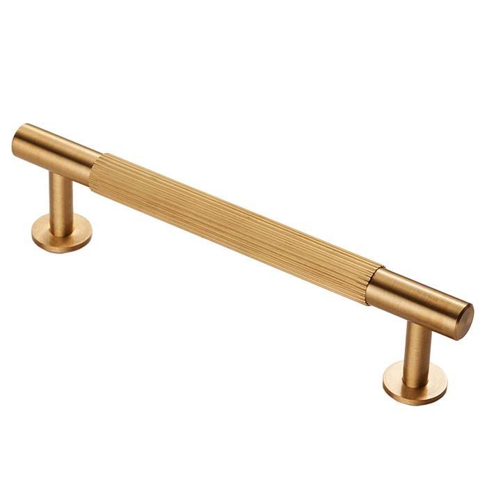 Satin Brass 158mm Lines Pull Handle | FTD710BSB