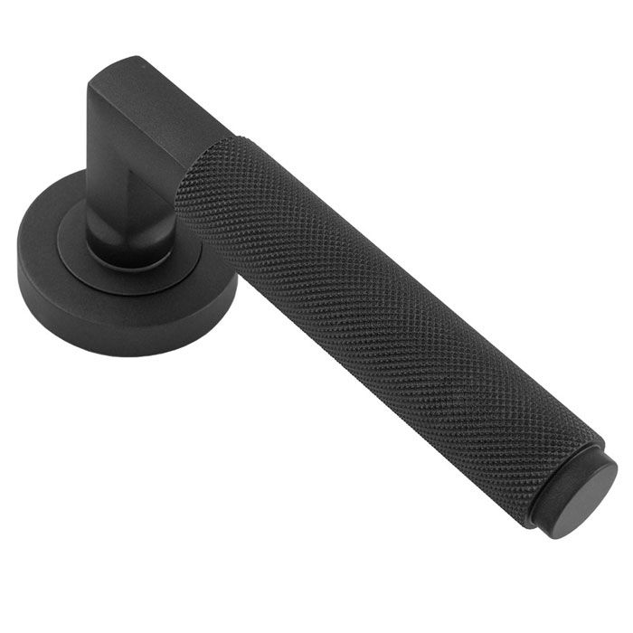 Matt Black Terazzo Lever on Round Rose | EUL060MB