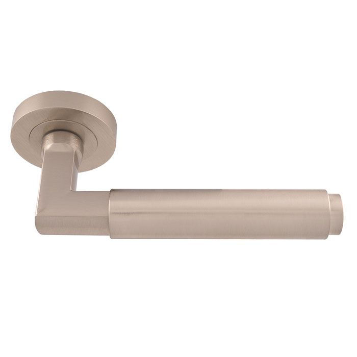 Satin Nickel Masano Lever on Round Rose | EUL070SN