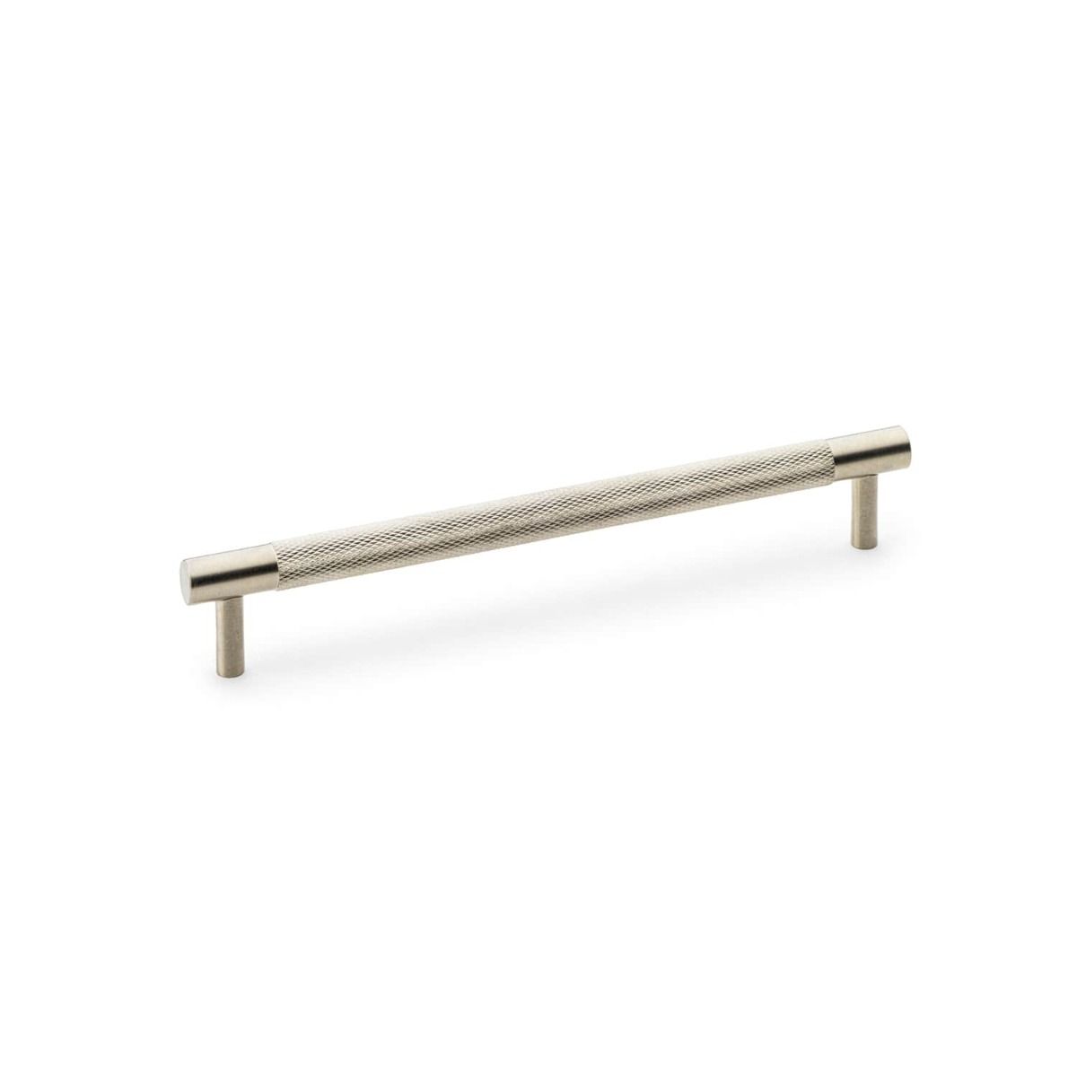 A&W Satin Nickel Brunel Knurled T Bar Pull Handle c/c 192mm