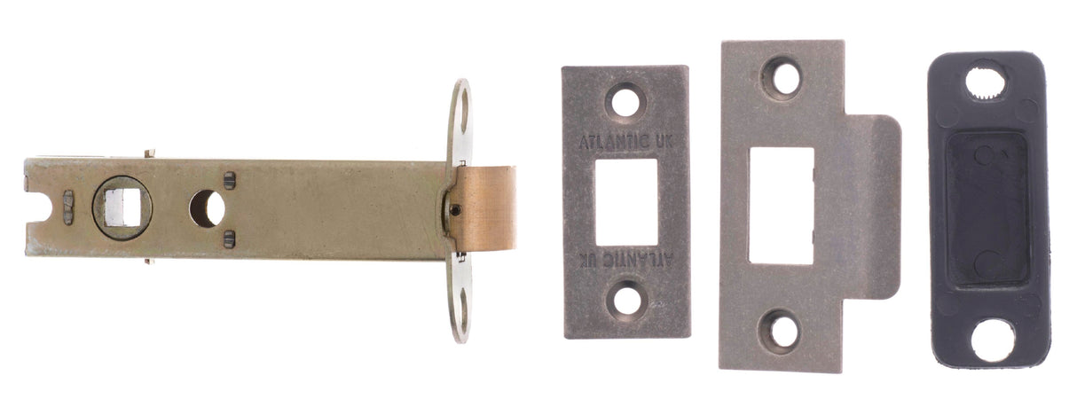 100mm (4") Distressed Silver Heavy Duty Tubular Latch | AL4DS