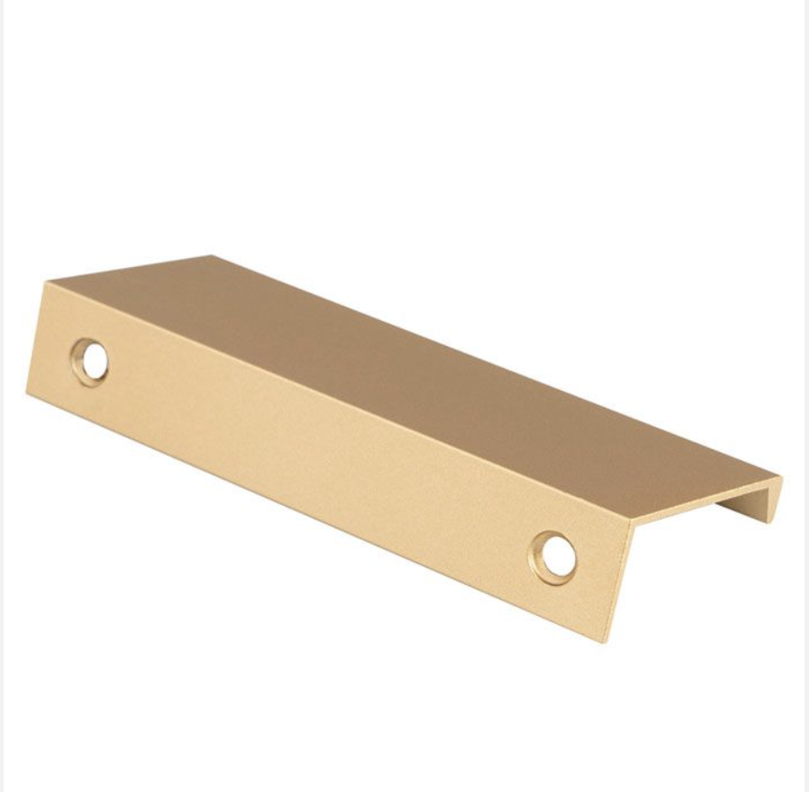 Satin Brass 100mm Squared Edge Pull | FTD302BSB