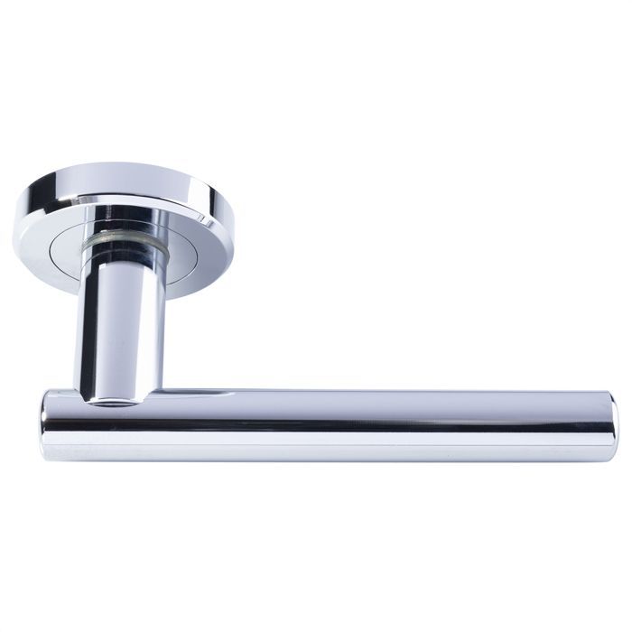 Serozetta Polished Chrome Philidelphia Lever on round rose | ZIN3121PC