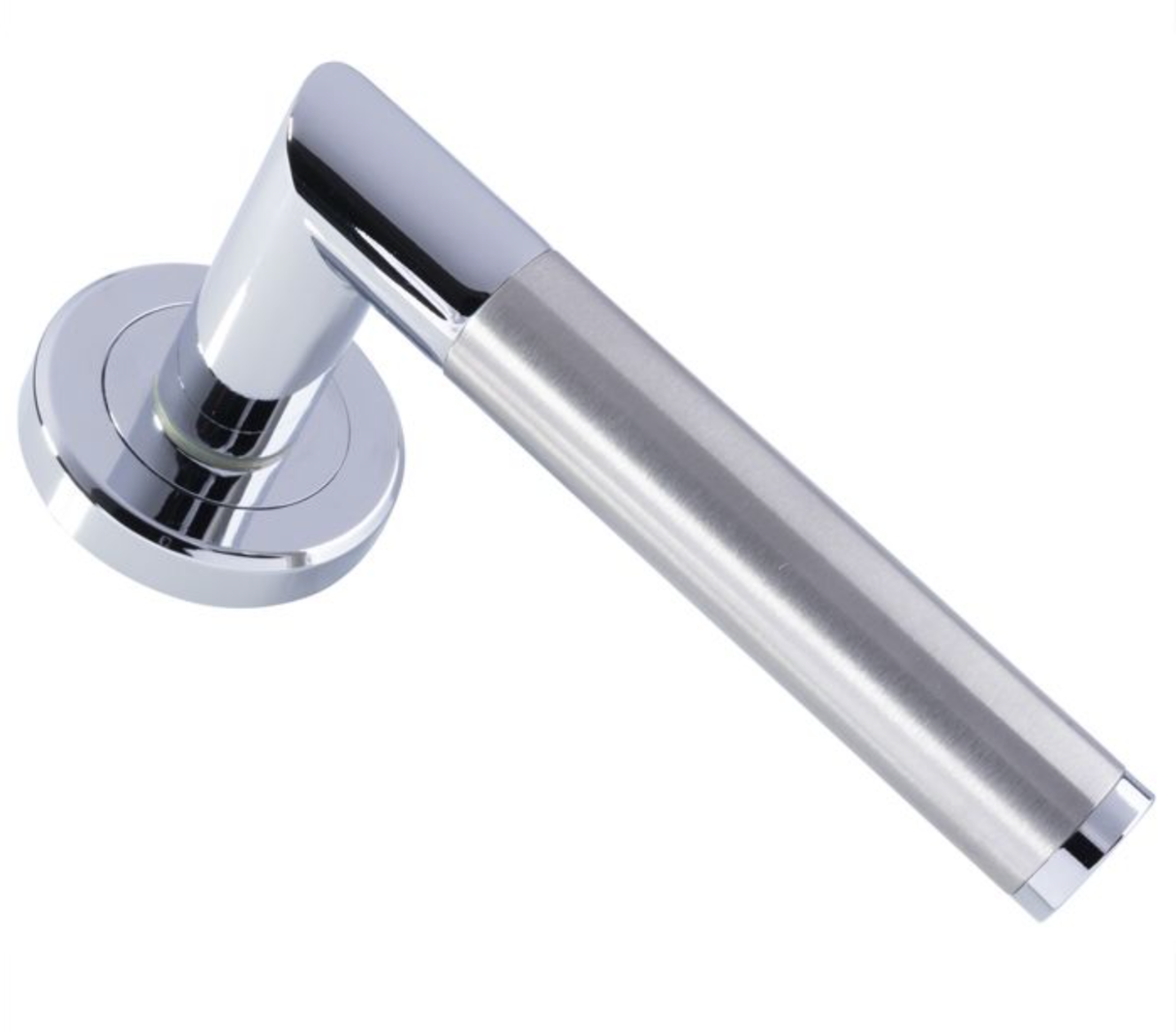 Set Polished Chrome & Satin Nickel Serozzetta Trend Lever on rose | SZM160CPSN