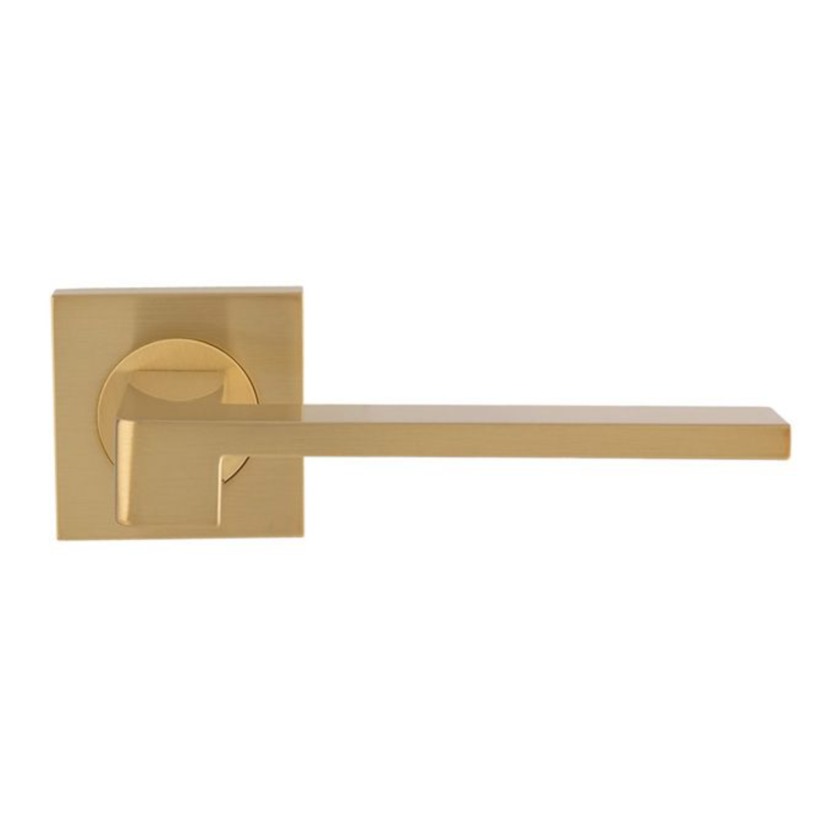 Set Serozzetta Satin Brass Equi Lever On Square Rose | SZM370SB