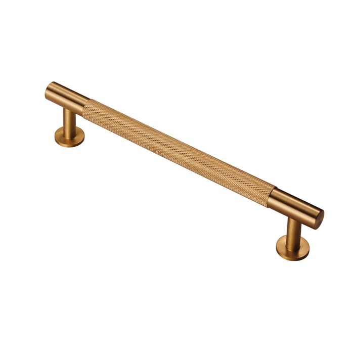 Satin Brass 190mm Knurled Pull Handle | FTD700CSB