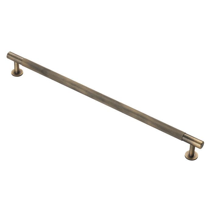 Antique Brass 350mm Knurled Pull Handle | FTD700HAB