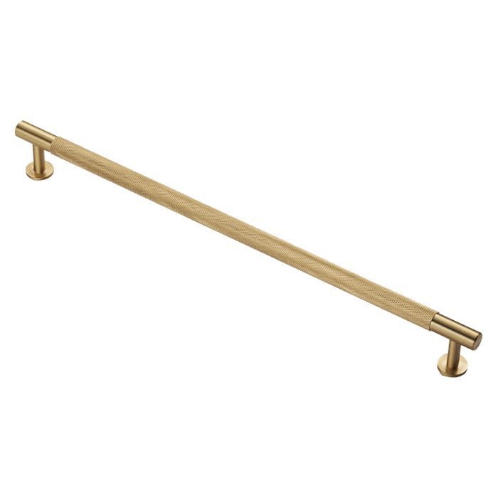 Satin Brass 350mm Knurled Pull Handle | FTD700HSB