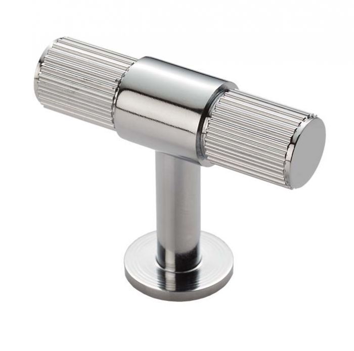 Polished Chrome 50mm Lines T-Bar Knob | FTD711CP