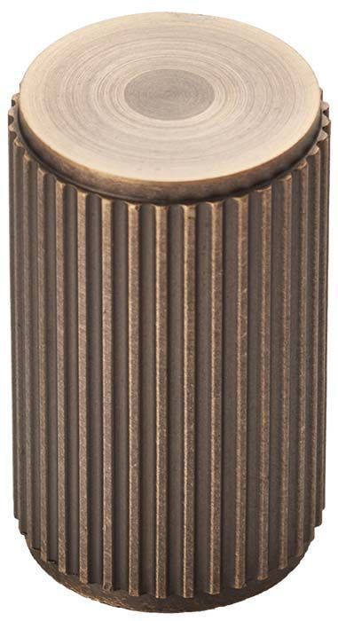 Antique Brass 30mm Lines Knob | FTD712AB