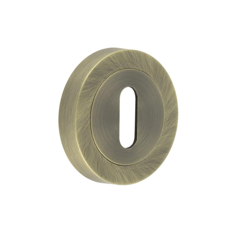 Jedo 50mm Antique Brass Standard Escutcheon | JV503AB