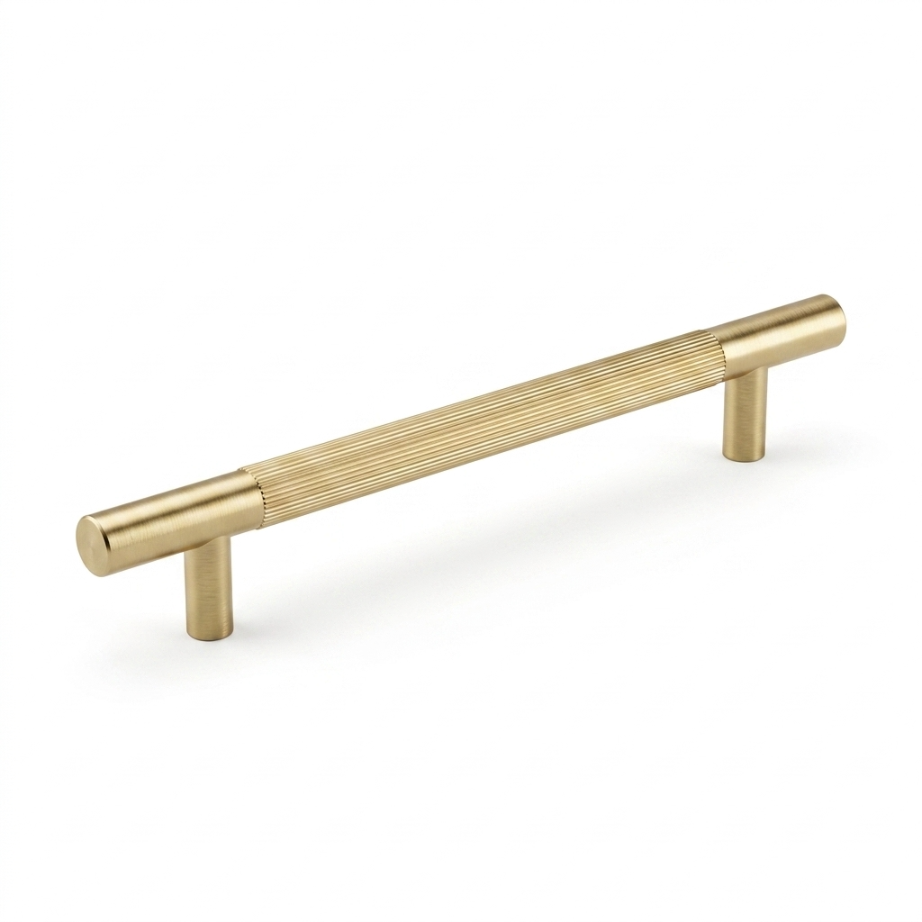 Pack 10 x Satin Brass Linear T Bar Pull Handle - 160mm c/c | IXC710CSB