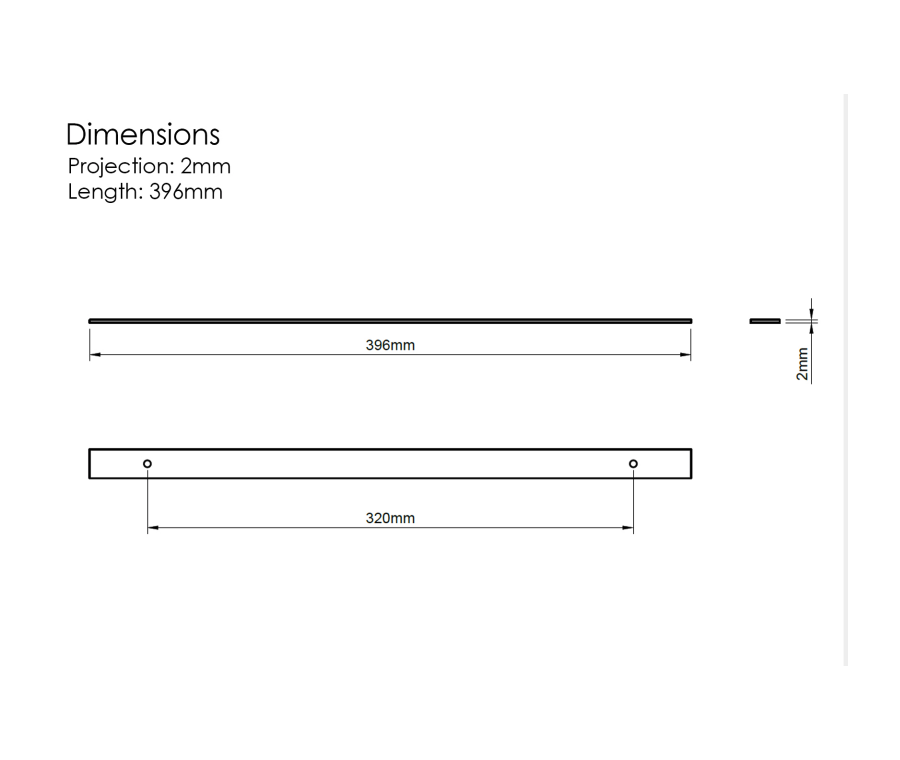 Millhouse Brass Urban Dark Bronze 320mm Battersea Linear T-Bar Cabinet Pull Handle on Backplate | MHCLB17320UDB