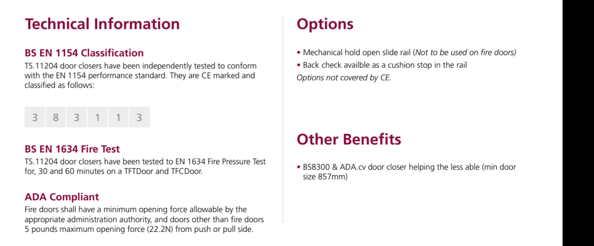 Rutland Polished Nickel Slide Arm Overhead Door Closer | TS.11204 PNP (11347)