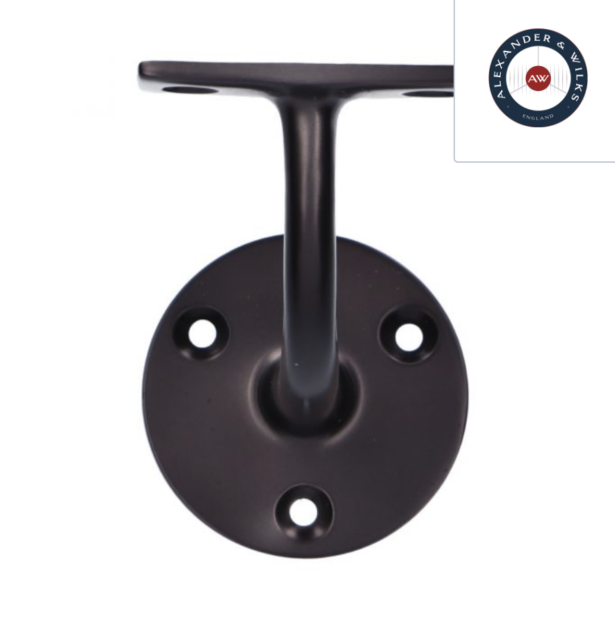 Alexander and Wilks 80mm Dark Bronze Handrail Bracket | AW750DBZ