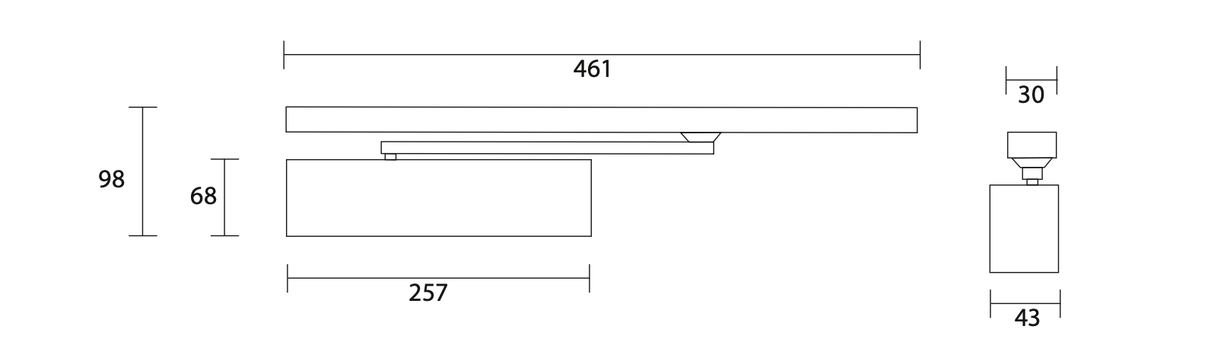 Rutland Black Cam Action Door Closer | TS.11205BK (12214)
