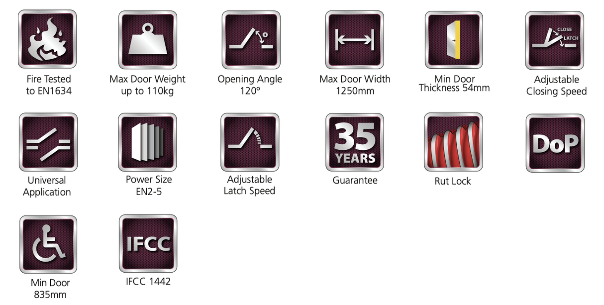 Rutland Satin Nickel Concealed Cam Action Door Closer | ITS.11205SNP (12049)