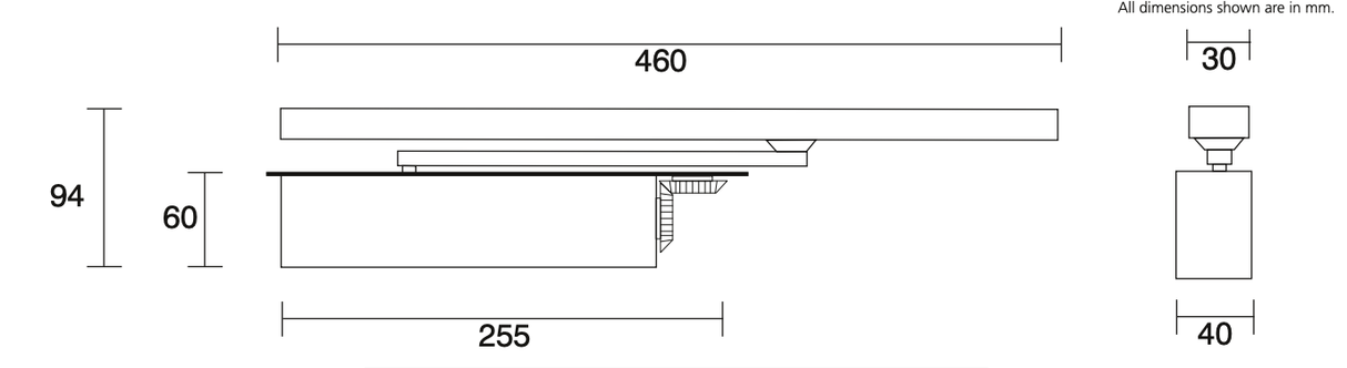 Rutland Satin Nickel Concealed Cam Action Door Closer | ITS.11205SNP (12049)