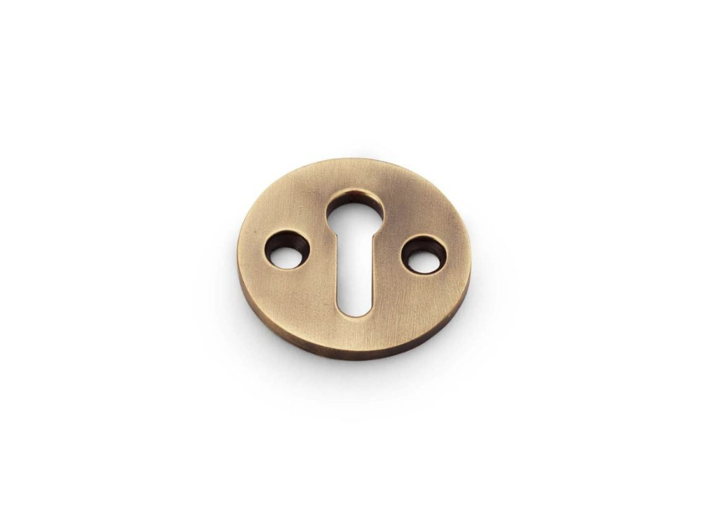 Alexander & Wilks Antique Brass 32mm Standard Key Escutcheon | AW380AB