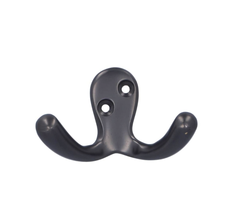 Alexander & Wilks Dark Bronze Victorian Double Robe Hook | AW773DBZ