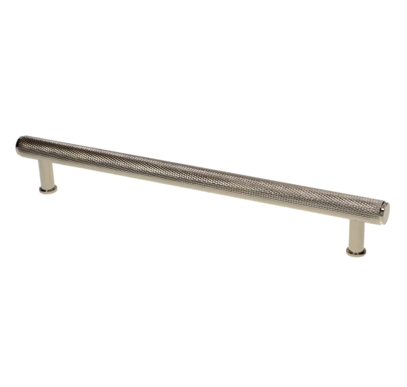 A&W Crispin Polished Nickel Knurled T Bar Pull Handle c/c 224mm