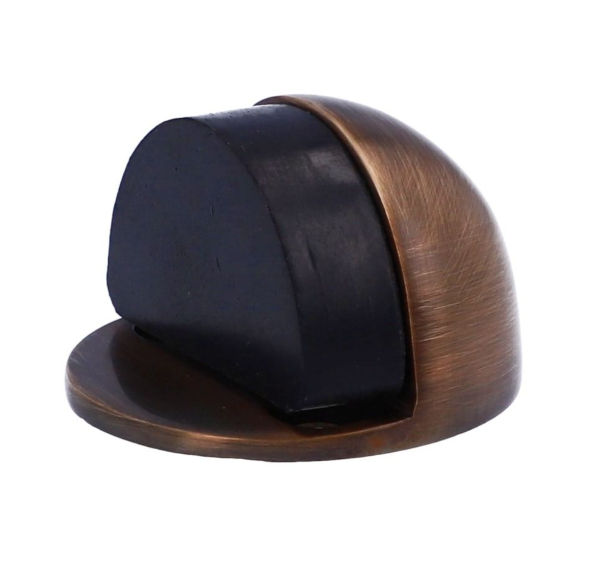 Alexander & Wilks Antique Brass 45MM Floor Mounted Oval Shielded Door Stop | AW631AB