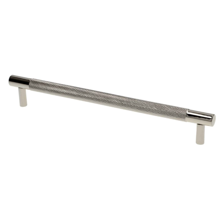 A&W Polished Nickel Brunel Knurled T Bar Pull Handle c/c 192mm