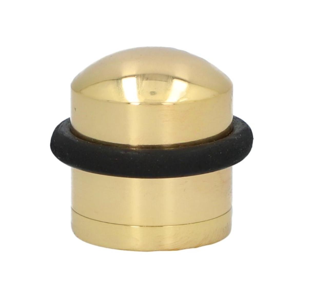 Alexander and Wilks Polished Brass Lacquer Dome Top Floor Mounted Door Stop | AW638PBL