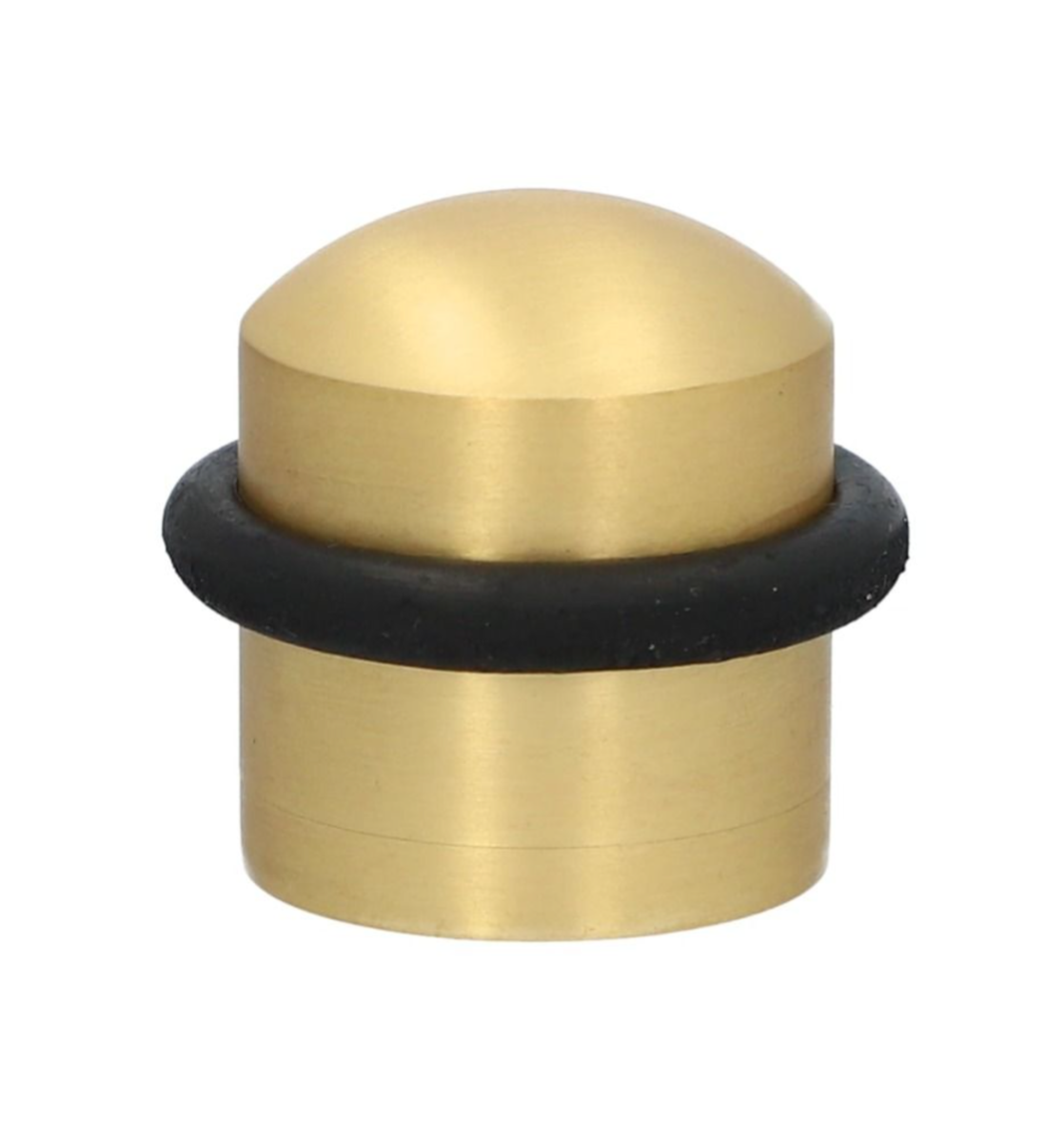 Alexander and Wilks Satin Brass Dome Top Floor Mounted Door Stop | AW638SB