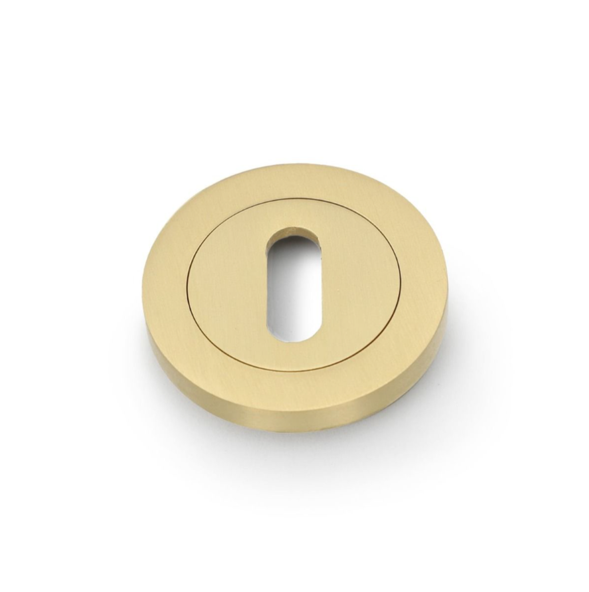 Alexander & Wilks Satin Brass 50mm Standard Escutcheon | AW391SB
