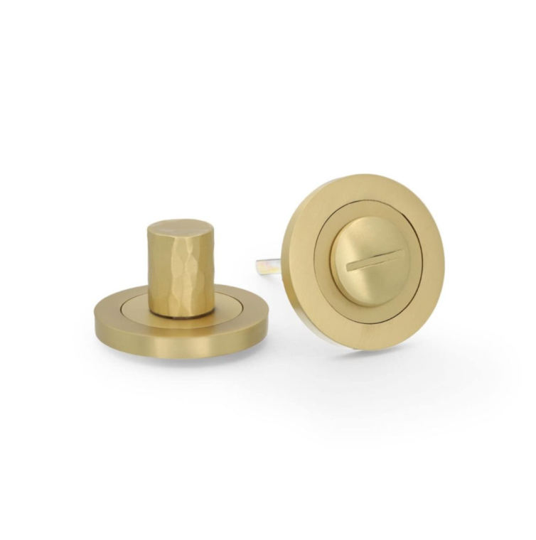 A&W Satin Brass Hammered Turn and Release | AW793SB