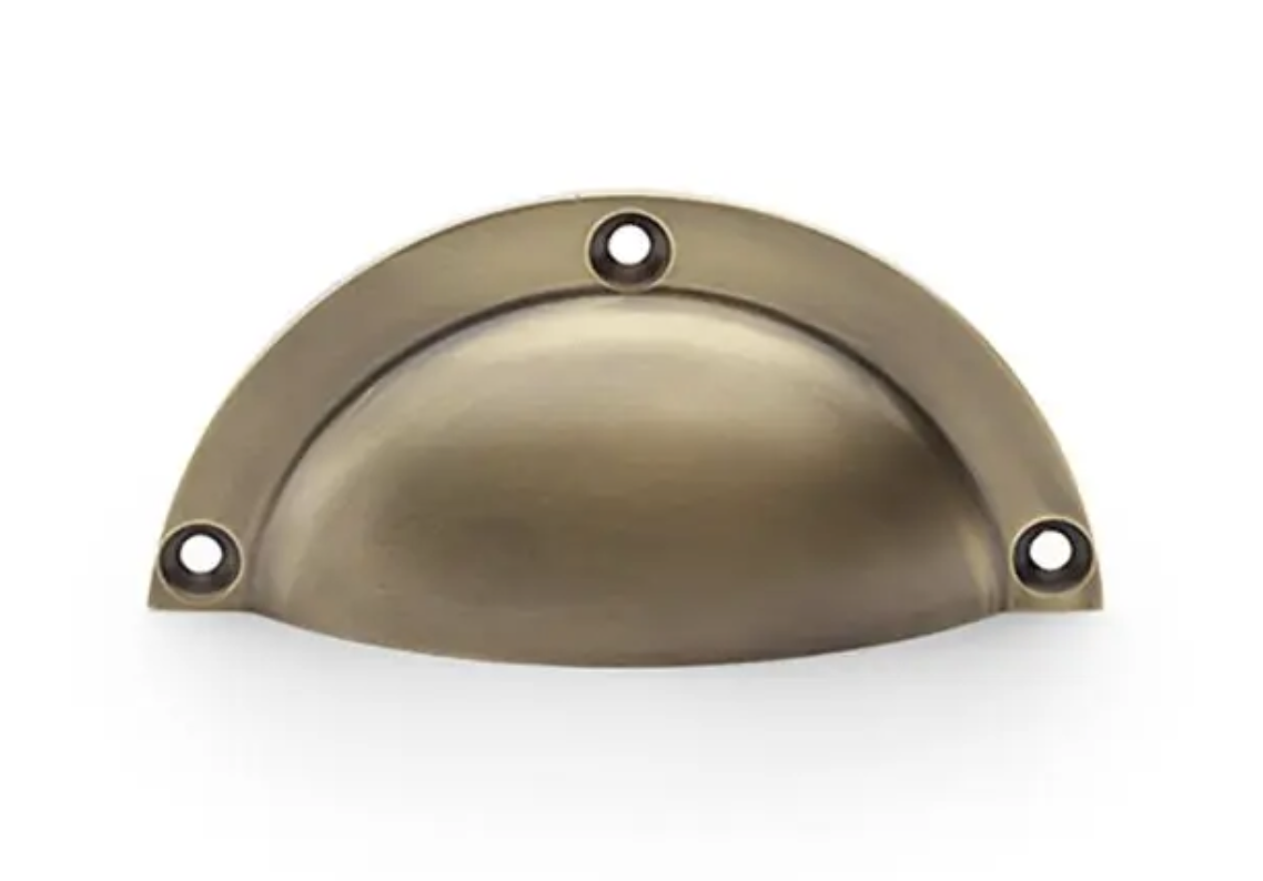 Alexander and Wilks Antique Brass 97mm Raoul Cup Handle | AW910AB