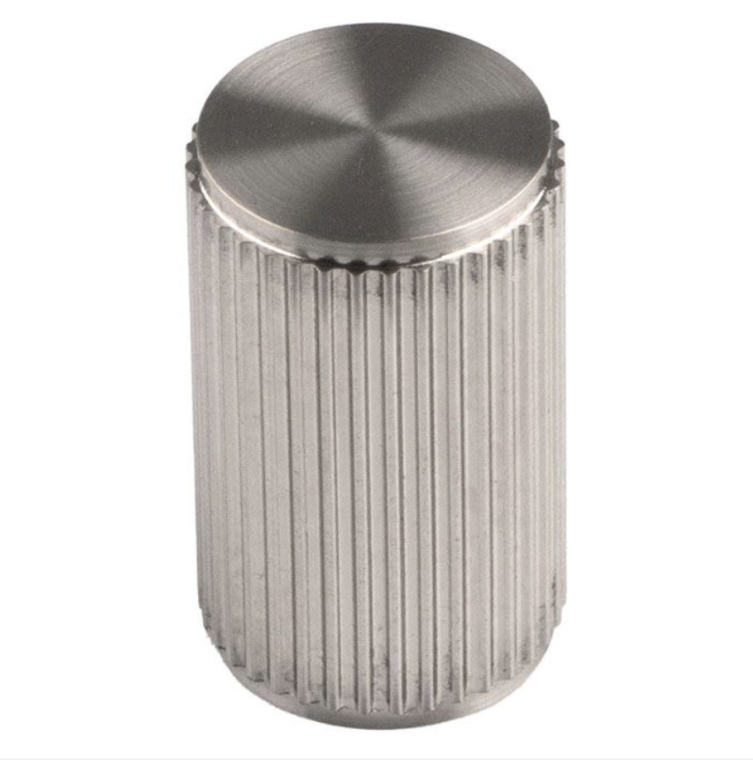 Satin Nickel 30mm Lines Knob | FTD712SN