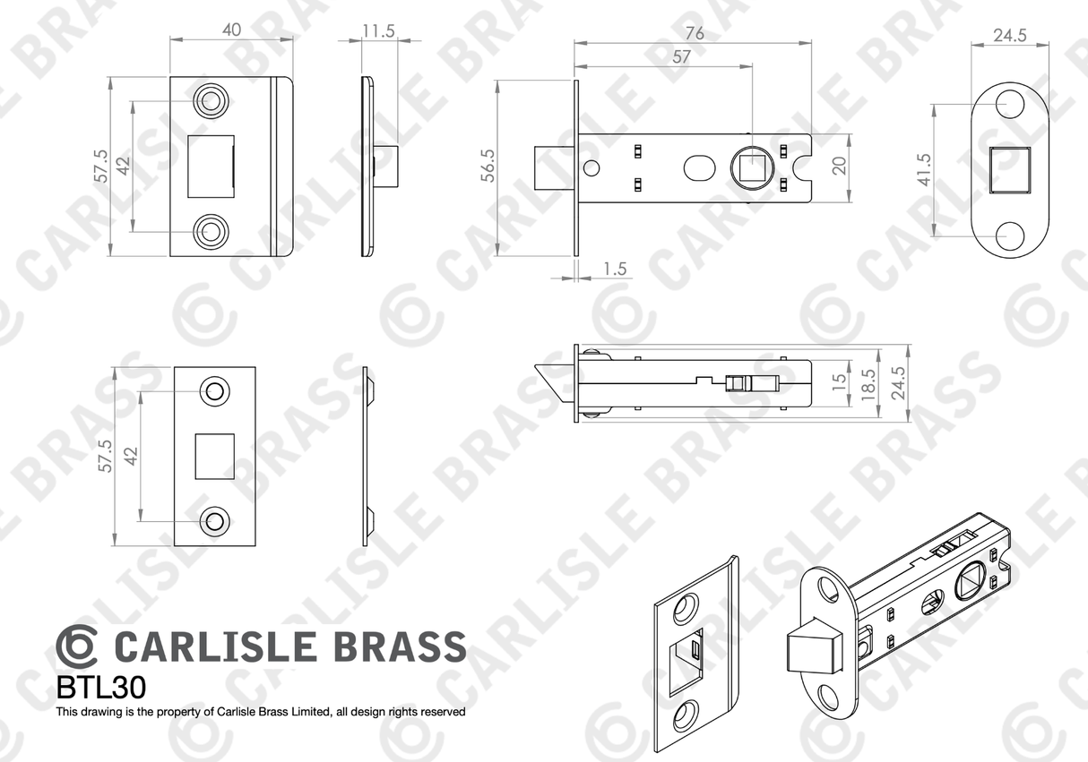Anthracite Knurled Lagos Latch Pack - Ultimate Door Pack