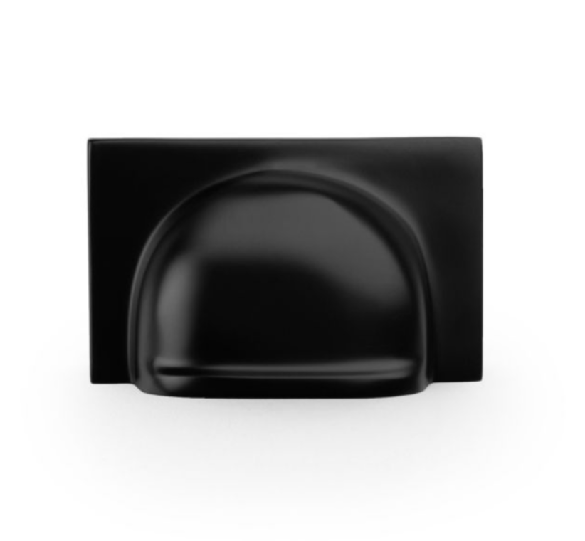 Alexander and Wilks Matt Black Quantock Cup Handle c/c 40mm | AW907BL