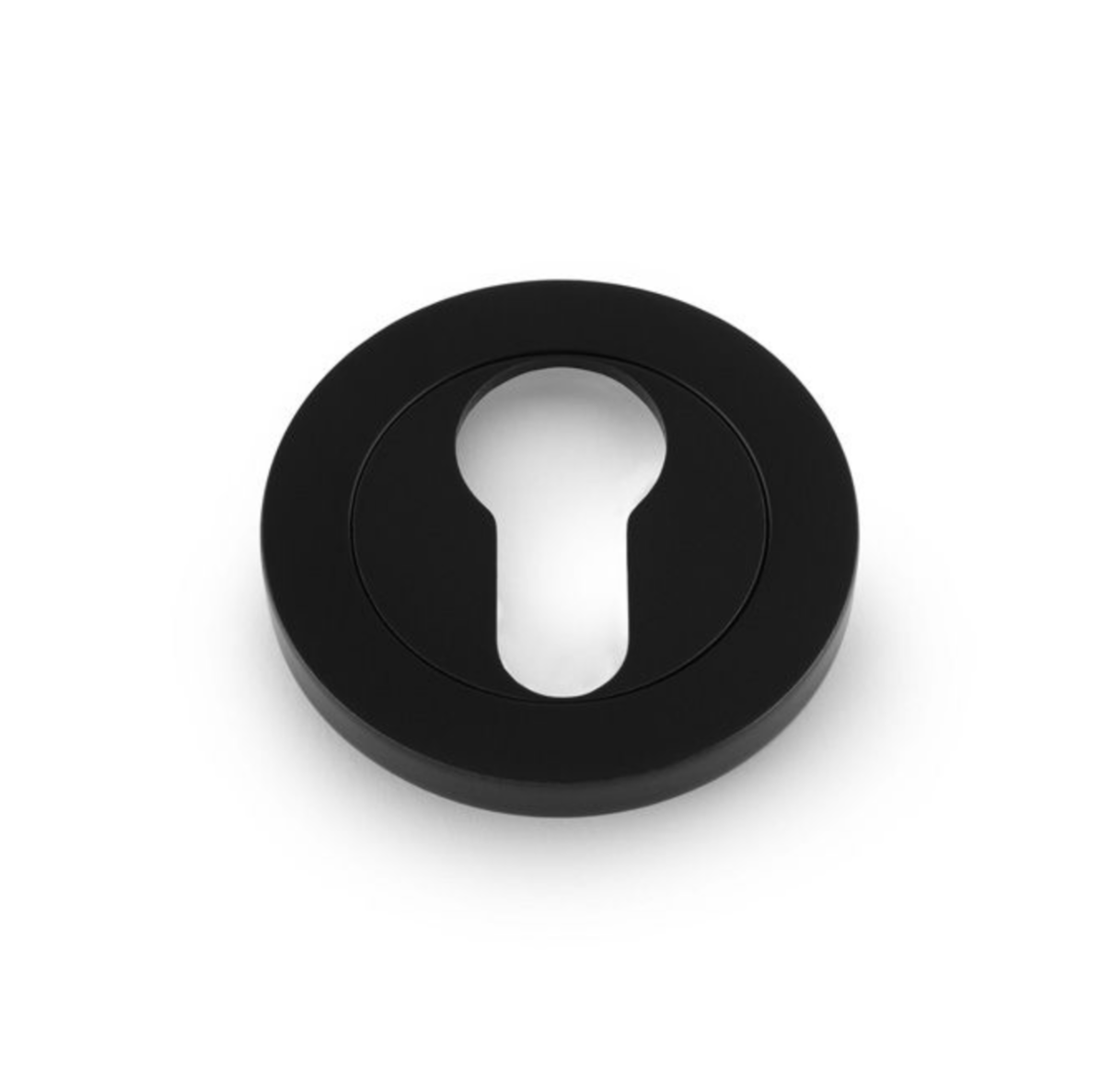Alexander & Wilks Matt Black 50mm Euro Escutcheon | AW390BL
