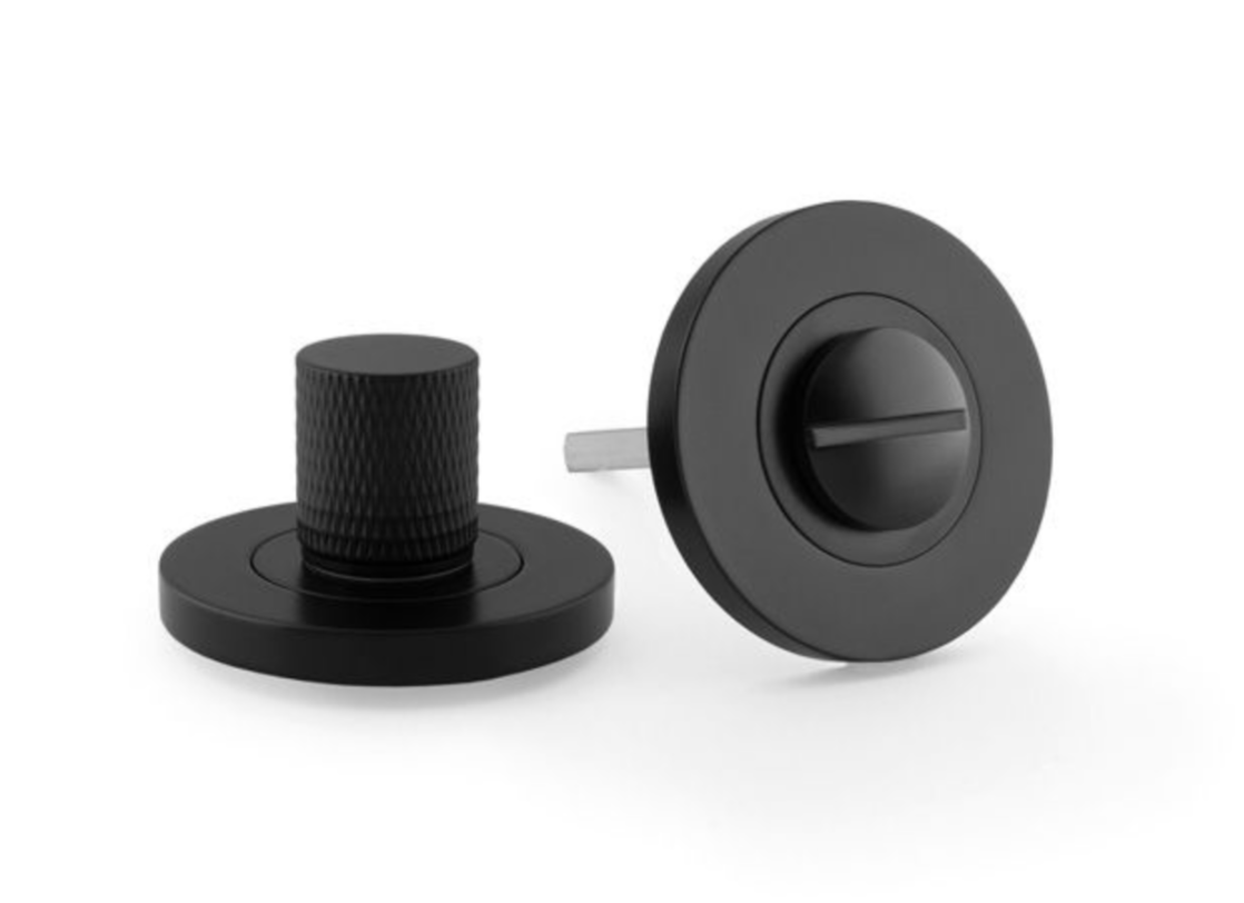 Alexander & Wilks Matt Black Knurled Turn and Release | AW790BL