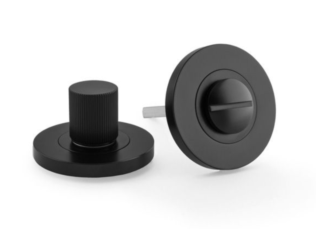 Alexander & Wilks Matt Black Reeded Turn and Release | AW792BL