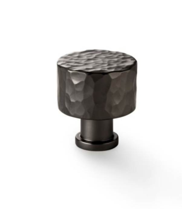 A&W Leila Dark Bronze 30mm Hammered Cupboard Knob | AW816-30-DBZ