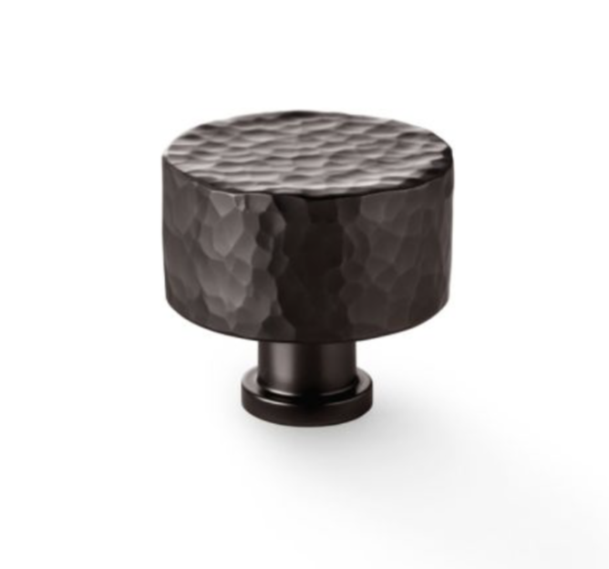 A&W Leila Dark Bronze 35mm Hammered Cupboard Knob | AW816-35-DBZ
