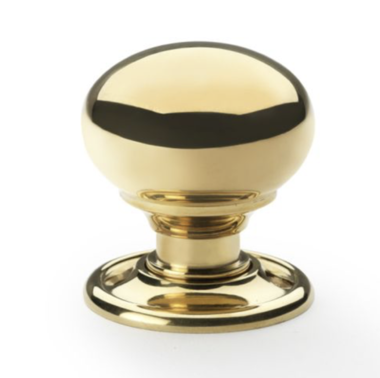 Set Alexander and Wilks Unlaquered Brass 41mm Kershaw Mortice / Rim Door Knob